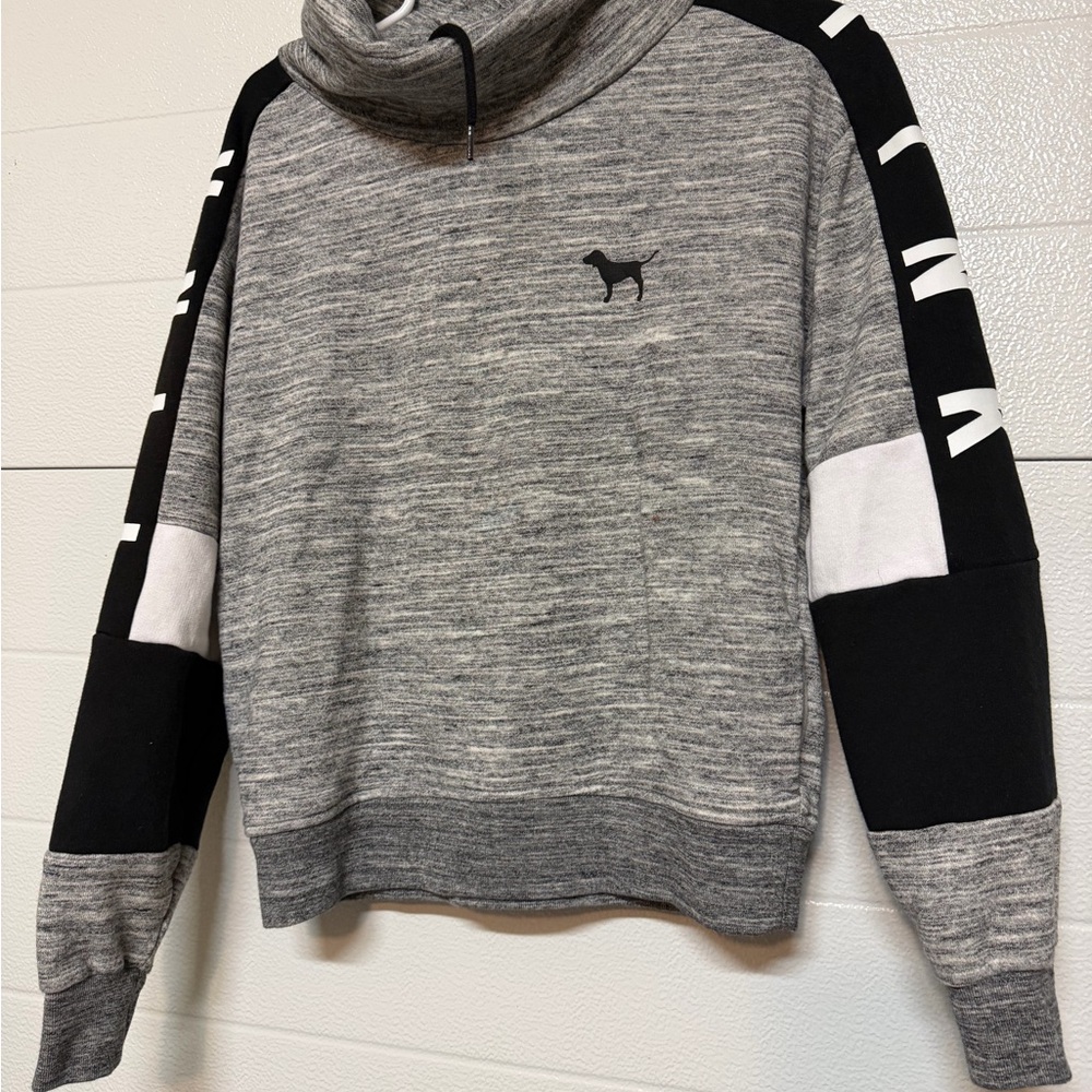 Victoria's Secret Gray and Black Turtleneck Sweater